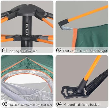 Wind Tour Lightweight Backpacking Camping Tent Waterproof Double Layer Family Tent for Hiking Fishing Outdoor Travel Picnic