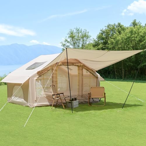 Large Family Cabin Yurt Inflatable Pop Up Waterproof Camping Tent