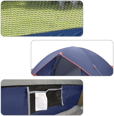 unp 6 Person 4 Season Dome Tent, Easy to Set Up for Camping & Hiking, Lightweight & Portable, Green