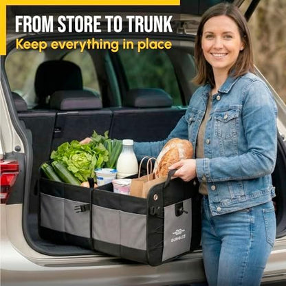 Car Trunk Organizer for SUV, Truck, Sedan, Minivan, and Van, Gray