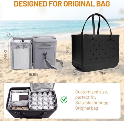 2-in-1 Cooler Organizer Insert for Bogg Bag XLarge,Cooler Insert for Bogg