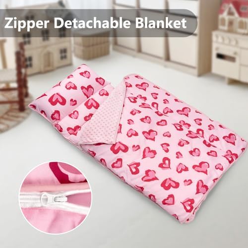 Primlect Toddler Nap Mat with Pillow, Thickened Extra Large Sleeping Bag
