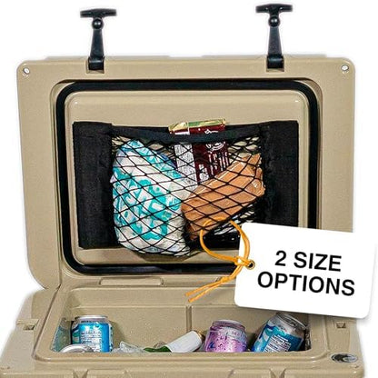 Cooler Net for Dry Storage and Organization - Compatible with YETI, RTIC, Ninja, Igloo, Coleman, Lifetime, Pelican Ice Chests - Works with Cooler Lights, Wheel Kits, RTIC Cooler Accessories, and More