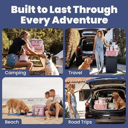 Rubyloo Original Doggy Bag™ Dog Travel Bag for Supplies with Travel Bowls