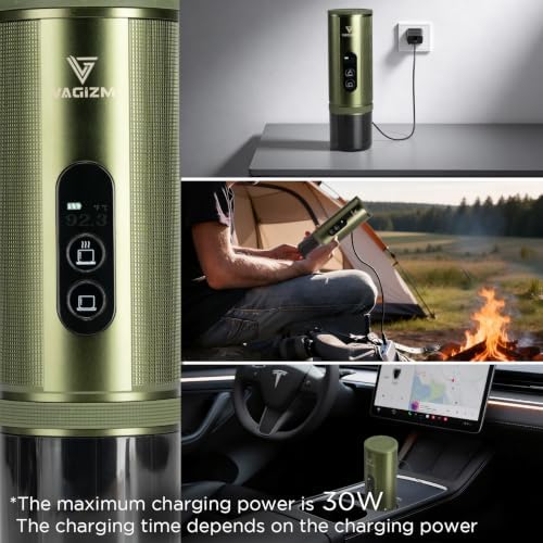 12V Portable Espresso Machine - Cordless Coffee Maker with 20 Bar Pump, 15000mAh Battery, Fast Heating, NS Capsule Compatible for Camping, Car, Travel