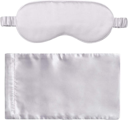 Silk Sleep Mask Light Blocking Luxury 100% Mulberry 19mm Silk Eye Mask Eye Cover Blindfold Ultra Soft Light & Comfy Anti Aging Skin Care with Travel Bag Gift Package