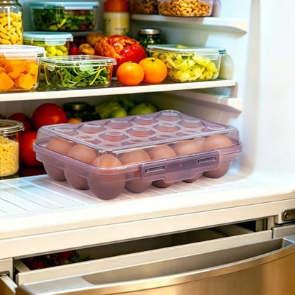 15 Grid Egg Storage Box for Refrigerator Kitchen Camping RV