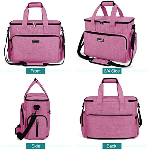 BAGLHER Dog Travel Bag, Pet Travel Bag (ALL Pet Travel Supplies), With 2 Pet Food Containers and 2 Collapsible Silicone Bowls; Essential Kits for Pet Travel Pink