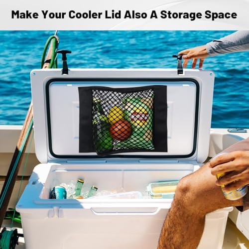 2PCS Cooler Net for Dry Storage, Fits Most Coolers, Compatible with Yeti, Coleman, Igloo, Lifetime, Pelican, Canyon, Strong & Elastic