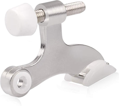 HOMOTEK 36 Pack Hinge Pin Satin Nickel Door Stopper,Adjustable Deluxe Heavy Duty Door Stopper 2-1/2"x1-3/4,with White Rubber Bumper Tips…