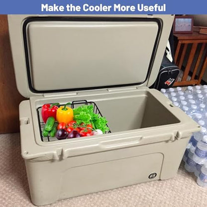 50 & 65 qt Cooler Basket, Compatible with YETI Tundra 50/65 Coolers, Stainless Steel Storage Wire Cooler Rack