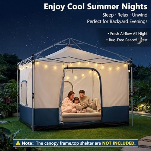 Camping Cube, Inner Tent for 10' x 10' Pop Up Canopy, 4-6 Person Canopy