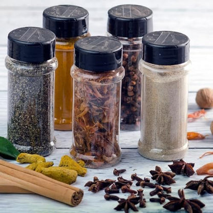 TUZAZO 3 Oz Small Spice Jars Plastic Seasoning Containers, 6 Pcs