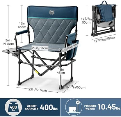 TIMBER RIDGE 400lbs Heavy Duty Camping Chair Portable Directors Chair