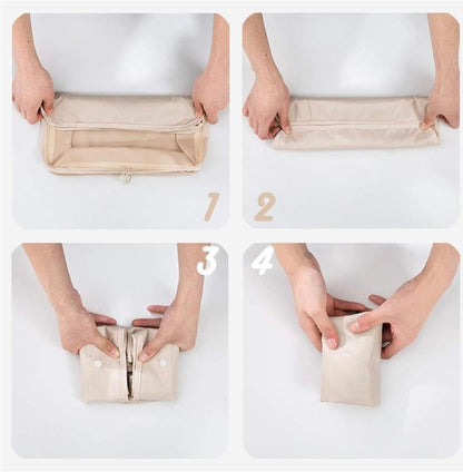 9 Set Packing Cubes for Suitcases, Aydicon Travel Luggage Packing Organizers with Laundry, Toiletry Bag, Compression Storage Shoe Bag, Toothbrush Case, Travel Essentials (Cream)