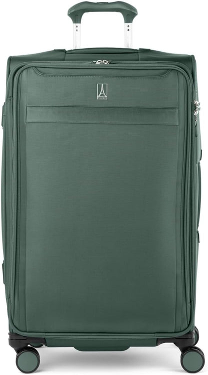 Travelpro VersaPack+ Lightweight Softside Expandable Checked Luggage, 8 Spinner Suitcase, TSA Lock, Men and Women, Checked Large 29-Inch, Desert Sage Green