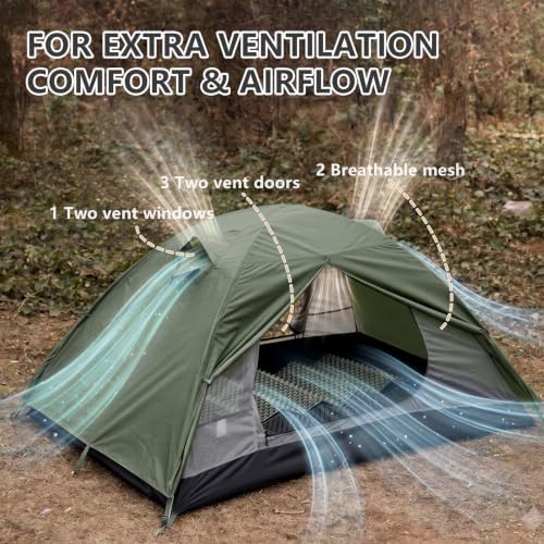 BISINNA Backpacking Tent 1/2/4 Person Lightweight Camping Tent