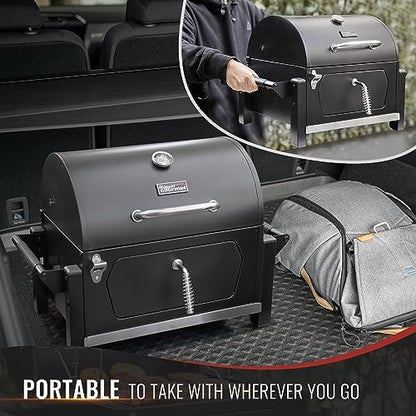 Royal Gourmet CD1519 Portable Charcoal Grill with Warming Rack, 303 Sq. In.