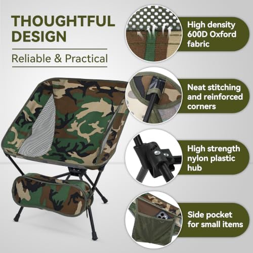 MARCHWAY Lightweight Folding Camping Chair, Portable, Compact and Sturdy