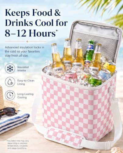 Insulated Cooler Organizer Insert Compatible with XL Bogg Bag,2-in-1 Dry-Wet Separate Tote Insert Leakproof Cooler&Mesh Storage Bag,Bogg Bag Accessories for Beach,Camping