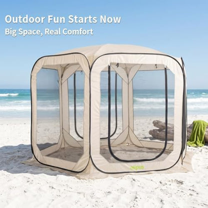 2-3 Person Camping Tent, Waterproof Windproof Dome w/Rain Fly & Mesh
