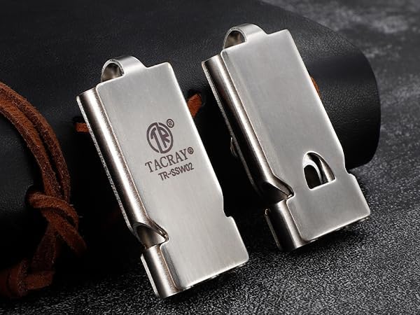 TACRAY Emergency Whistles Lifeguard Safety Whistle with Neck Chain and Keychain for Outdoor Camping Hiking