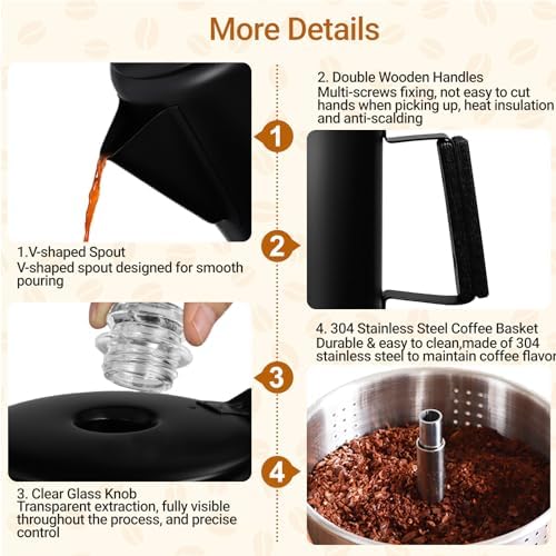 No Coating 12 Cup Percolator Coffee Pot 304 Stainless Steel