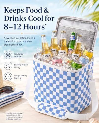 Insulated Cooler Organizer Insert Compatible with XL Bogg Bag,2-in-1 Dry-Wet Separate Tote Insert Leakproof Cooler&Mesh Storage Bag,Bogg Bag Accessories for Beach,Camping