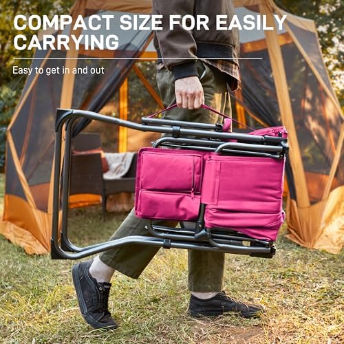 EVER ADVANCED Portable 30.7" Seat Height Tall Camping Directors Chair