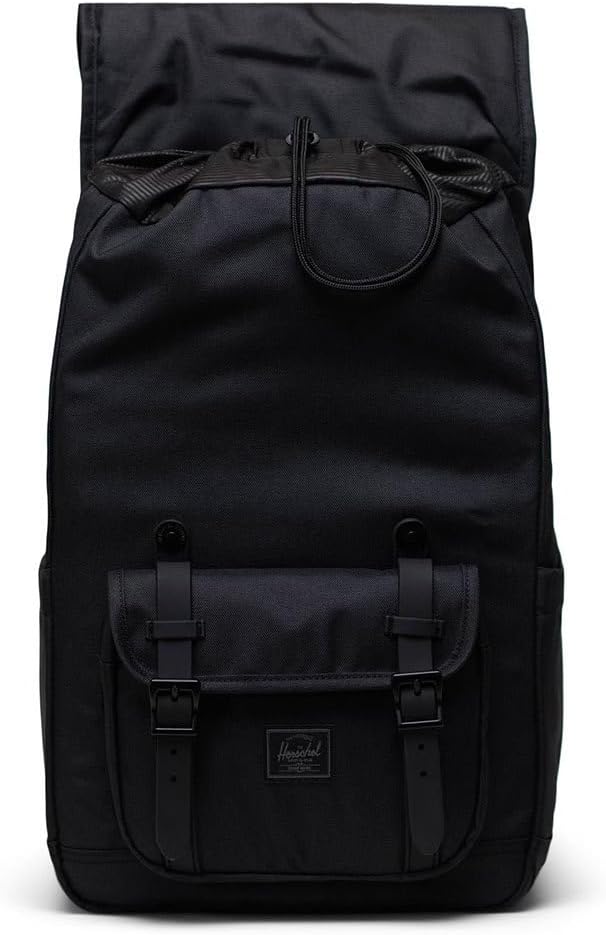 Herschel Supply Co. Little America Mid, Black Tonal, One Size