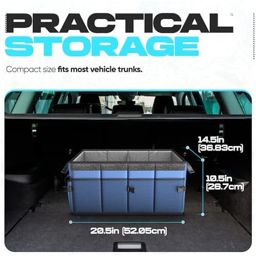 FORTEM Trunk Organizer - Foldable Car Organizer & Storage for SUVs & Trucks
