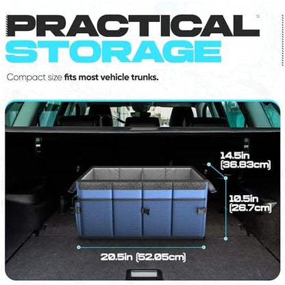 FORTEM Trunk Organizer - Foldable Car Organizer & Storage for SUVs & Trucks
