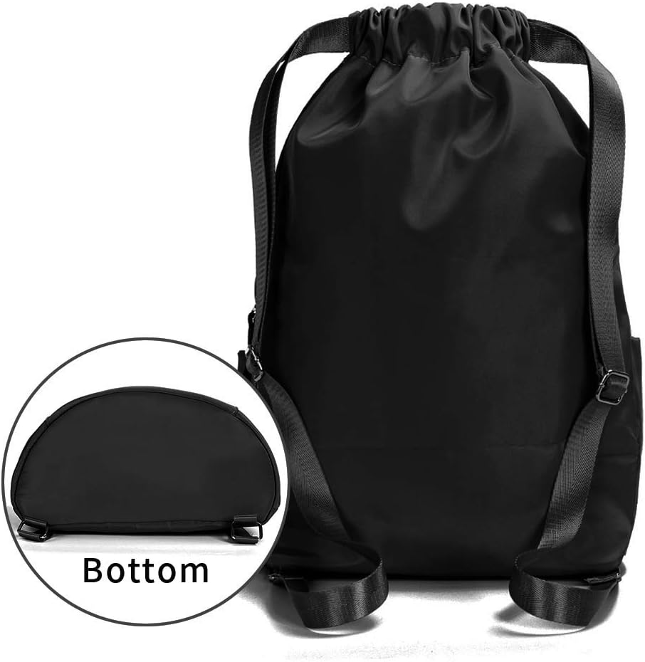 ZOORON Waterproof Drawstring Gym Backpack Bag for Men & Women, Sport Gym Sack Mini Travel Daypack