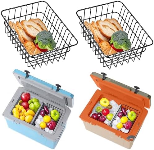 Cooler Basket for RTIC 32QT Ultra-Light Coolers, Stainless Steel Storage Dry-Goods Basket, Keep Smaller Items Dry, Compatible with Ice, Dividers, Locks and Other Accessories.