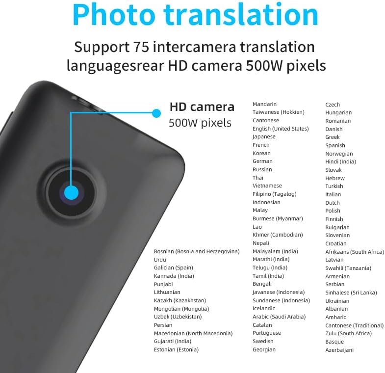 Language Translator Device, Traductor - 2025 Upgraded ChatGPT AI Translator No WiFi Needed, Instant Two-Way 138 Language Voice Translator, Offline/Recording/Photo Translation for Business Travel Study
