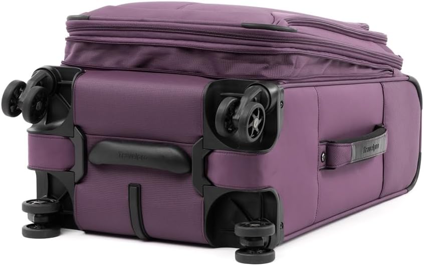 Travelpro Tourlite Softside 2-Piece Set, Expandable Luggage with 4 Spinner Wheels, Lightweight Suitcase, 21" Carry-On, 25" Checked Medium, Deep Purple