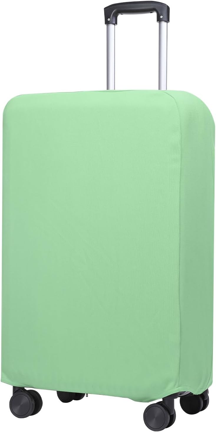 PATIKIL Luggage Cover, Suitcases Covers Elastic Carry on Cover Protector Washable Scratch-Resistant Fits 24-25 Inch Luggage for Travel Business Trips, Light Green
