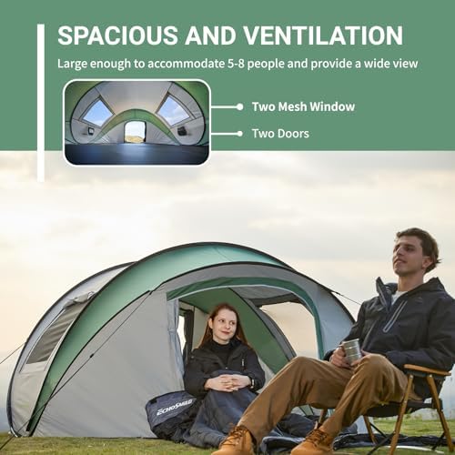 EchoSmile Instant Pop Up Camping Tent, 2/4/6 Person Easy Setup Tent