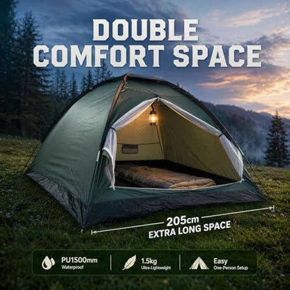 XL Camping Tent 1/2 Person Small Tents Lightweight Waterproof Adult