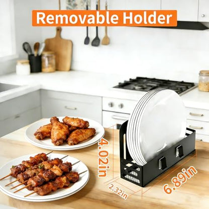 Grill Caddy, BBQ Caddy with 2 Paper Towel Holder for Outdoor Grilling
