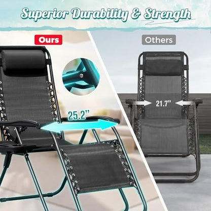 Homall Zero Gravity Chair Patio Folding Lawn Lounge Chairs