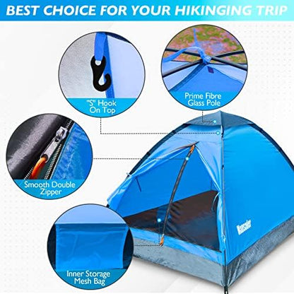 2 Person Camping Dome Tent,Waterproof Lightweight Portable Tents for Outdoor Camping Hiking Travel