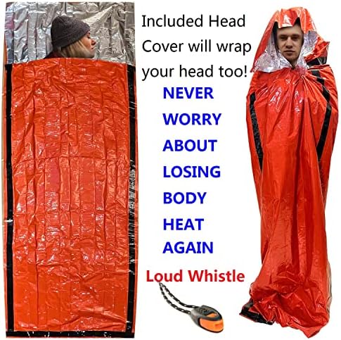 Emergency Sleeping Bags 2 Pack | Portable Emergency Blanket Survival Gear