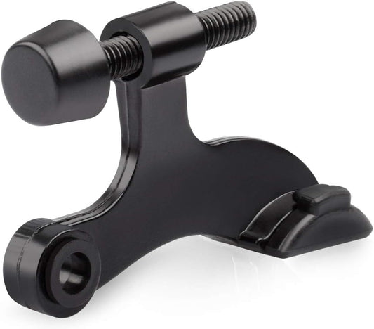 HOMOTEK 8 Pack Hinge Pin Black Door Stopper,Adjustable Deluxe Heavy Duty Door Stopper 2-1/2"x1-3/4”,with Black Rubber Bumper Tips