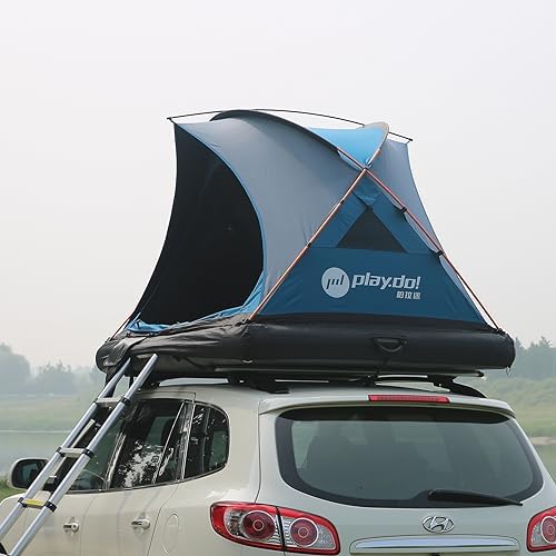 2 Person Inflatable Car Roof Top Tent with Pump,4 Season Waterproof and Sun Resitant Camping Dome Camping Tents for SUV, Truck and Universal Car Tent,Easy Setup