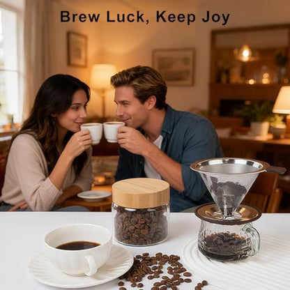 Pour Over Coffee Maker, Reusable Stainless Steel Filter