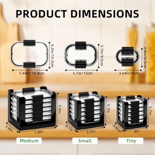 Lid Organizer for Rubbermaid Brilliance, Fits 0.5, 1.3, 3.2 & 4.7 Cup
