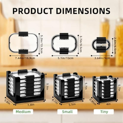 Lid Organizer for Rubbermaid Brilliance, Fits 0.5, 1.3, 3.2 & 4.7 Cup