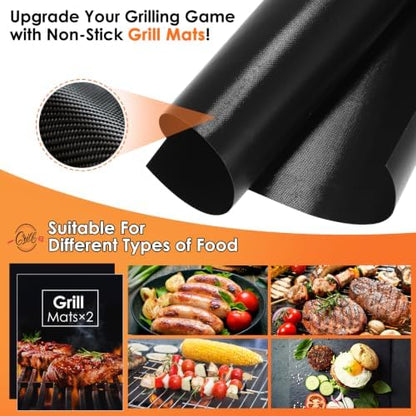 Yoehka BBQ Grilling Accessories Set, 34Pcs Heavy Duty Grill Tools, Silver