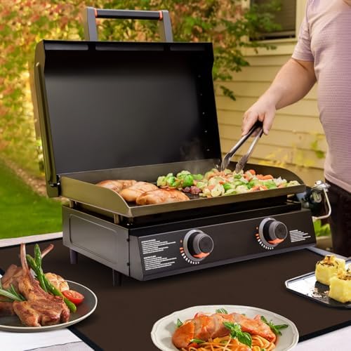 Heat Resistant Mats for Countertop fits Tabletop Grill, 31x24x0.04in, Brown